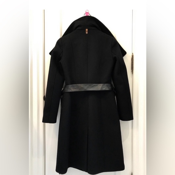 Mackage Nori Wool Coat with Leather Sash - Picture 3 of 4